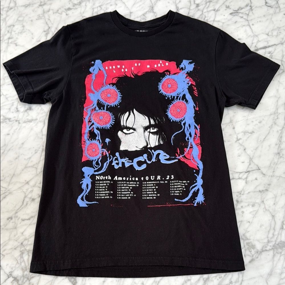 The Cure 2023 North America Official Merch Band Tee Womens Sz S